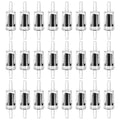 M METERXITY 24-Pack Aquarium Air Check Valve, Plastic One Way Non-Return Valves Air Valve Air Tubing Accessories Air Pump Accessories for 3/16" Airline Tubing Fish Tank [Clear Black]