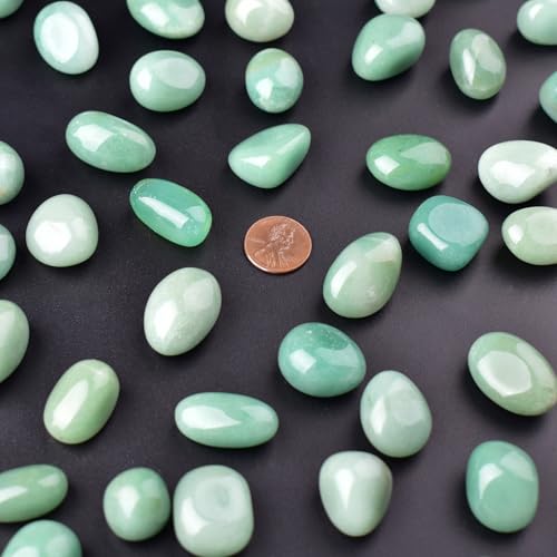 Aventurine Healing Crystal Stone Set - 24 Pieces, 0.6" Natural & Polished Stones for Healing, Meditation, Reiki, Chakra, Crafting & Decoration - color: Aventurine, size: 0.6"