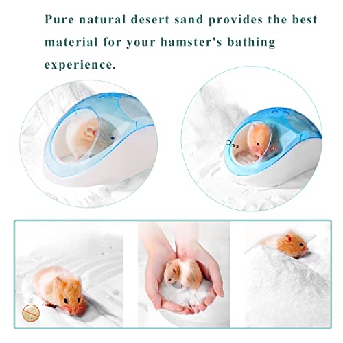 Hamster Bath Sand, 7.7lb Dust Free Desert Sand or Potty Litter Sand for Hamster Chinchillas Gerbil Syrian Mice Small Animals - color: White, size: 7.7lb