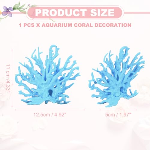 Aquarium Coral Decoration, Fish Tank Decorations Fish Tank Coral Ornaments, 4.9x2x4.3 Inch, (Blue, 1 Pcs), Intended for Aquarium Landscaping Decor - color: Blue, size: 4.9x2x4.3 Inch