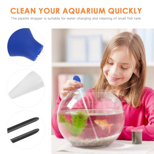 Abaodam 4Pcs Aquarium Cleaning Tools Durable Tweezers Pipette for Fish Tank Waste Removal for Aquatic Plants Substrate Maintenance