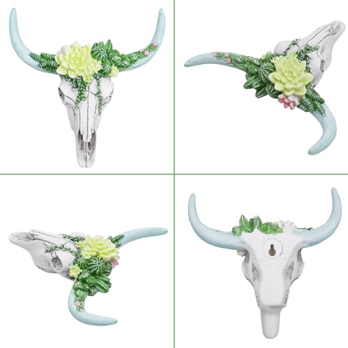 Oooct Bearded Dragon Tank Decor Accessories, Resin Cattle Skull Reptiles Hideouts Decorations, Decor Statue for Fish Aquarium Cave Landscape - color: B, size: Large
