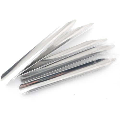 5PCS Stainless Steel Lab Scraper 6 inch Round Tip Curved Metal Bead Scoop Steel Bead Glitter Glitter Tool Scoop Shovel Scoop Spoon Used for scooping Transferring Mixed Powder Paste
