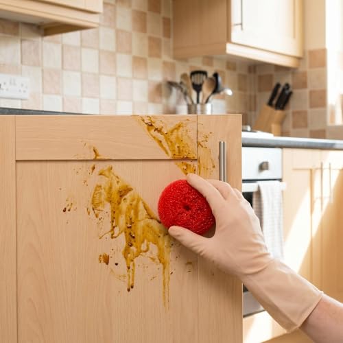 Blulu 15 Pcs Plastic Dish Scrubbers for Dishes Pot Round Nylon Pad, Mesh Scouring Non Scratch Pads (Rainbow Colors) - color: Primary Colors