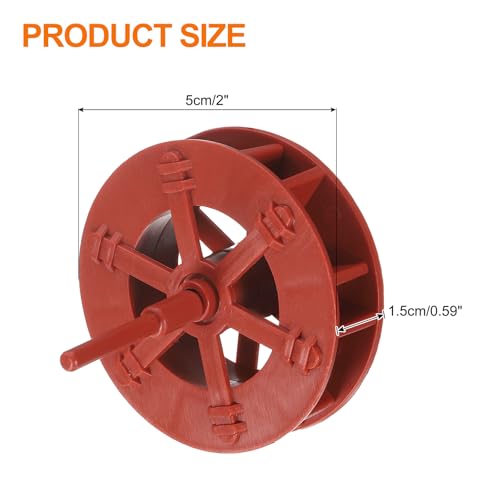 uxcell 2 Pcs Fountain Water Wheel, 2 Inch Desktop Fortune Statue Aquarium Wheels Decor Water Fountains Wheel Red - color: Red, size: 2 Inch