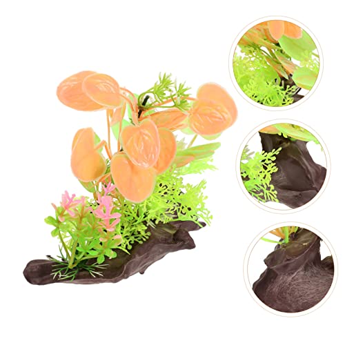MERRYHAPY Desktop Aquarium Grass Realistic Fake Plant Decor for Fish Tank for Aquatic Landscapes Natural Style Aquarium Accessories