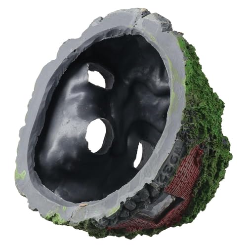 Aquarium Decoration Simulation Aquatic Resin House Simulation Thatched House Betta Hideout Cave for Fish Tank