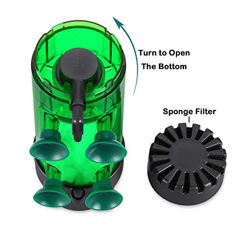 Fluidized Moving Bed Filter Bubble Bio Media Reactor for Aquarium Fish Tank with Air Stone and Sponge Filter - size: LH-300