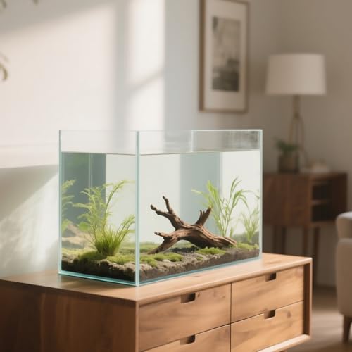 Natural Aquarium Driftwood for Fish Tank & Reptile Terrarium Decor – 4 Pcs Assorted Natural Wood Branches 4-8 Inch, Aquarium Decorations for Shrimp, Betta, Lizards