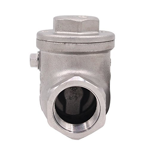 3/4 Inch Swing Check Valve - WOG 200 PSI Stainless Steel SS304 CF8M NPT - size: 0.75 Inch, style: Swing