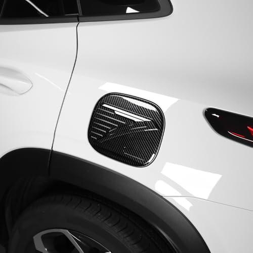 Fuel Tank Door Trim Cover Compatible with Chevy Trax 2024 2025, ABS Exterior Gas Cap Scratch Protection Sticker-Carbon - color: Carbon