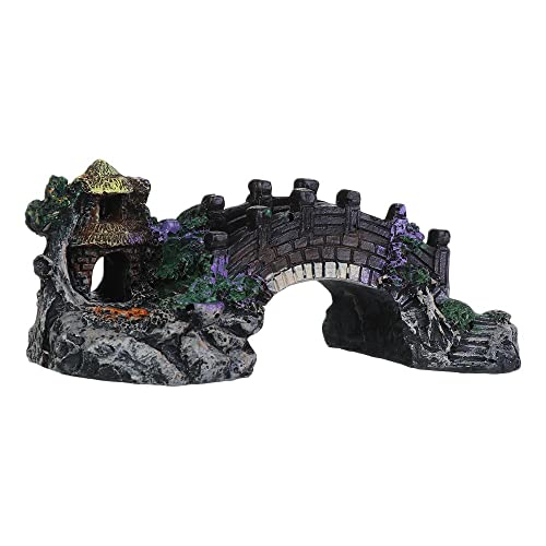 Artificial Bridge Rockery Resin Aquarium Ornaments Aquarium Accessories Retro Decoration