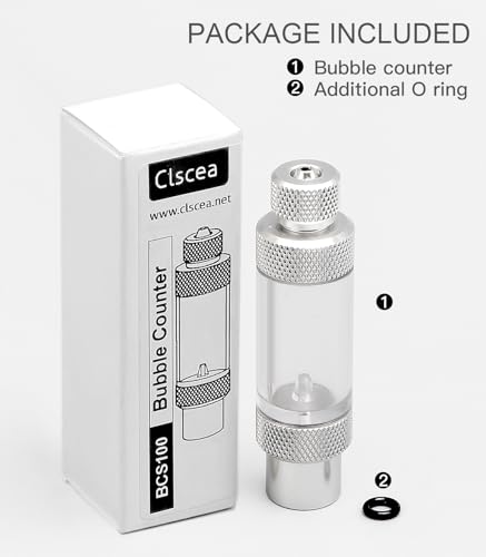 Aquarium CO2 Bubble Counter with Built-in Check Valve for CO2 Generator Regulator, Single Head - color: single-head