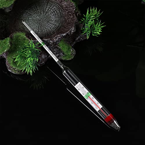 Accurate Fish Tank Hydrometer Aquarium Salt Water Salinimeter Glass Floating Areometer Temperature Reading