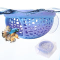 Multi-Functional Betta Hammock Feeding Bed - Floating or Suction Cup Mount, Adjustable Resting Spot & Hideout for Betta Fish & Shrimp | Betta Tank Accessories & Aquarium Decor