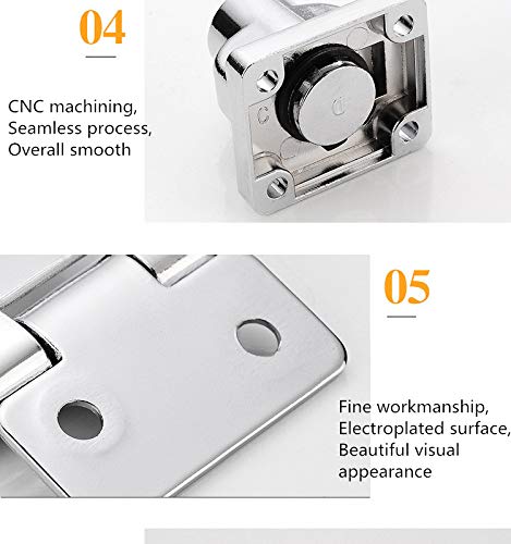 2 Packs Keyed Hasp Locks Twist Knob Keyed Locking Hasp for Small Doors, Cabinets and More,Stainless Steel Steel, Chrome Plated Hasp Lock Catch Latch Safety Lock (3Inch with Lock) - color: Silver, size: Straight 3 Inch