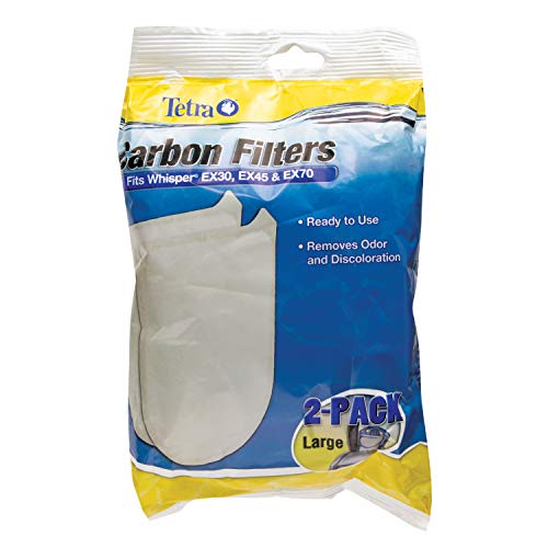 Tetra Carbon Filters 2 Count, For aquariums, Large, Fits Tetra Whisper EX Filters, Whites & Tans (26332) - size: 2-count, style: large