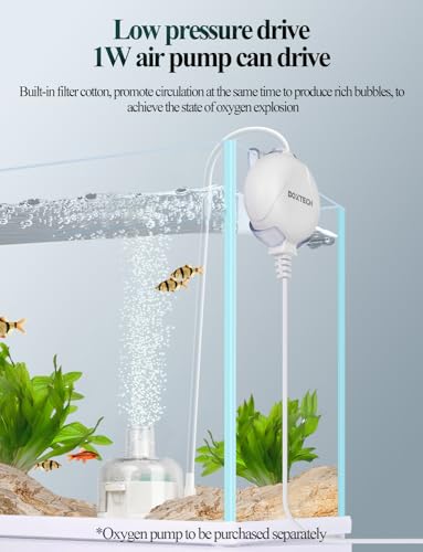 UPETTOOLS Mini Aquarium Sponge Filter, Small Fish Tank Filter Submersible Fish Filter Built-in Air Bubble Stone and Bio Balls for Fish Tanks up to 5 Gallon (Air Pump Not Included) - size: BT301