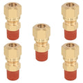 5PCS D.O.T Brass Compression Straight Union Fittings, 1/4" Tube OD x 1/8" NPT Thread Air Compression Union Nylon Tubing for Truck Airlines and Industrials - size: 1/4" OD x 1/8" NPT, style: Straight Male NPT Thread-5PCS