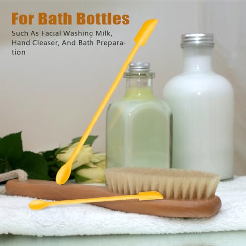 Silicone Spatula Set (6Pcs) - Mini Scraper Tool for Beauty & Food - Reach Every Last Drop, Multi-Size Spatulas for Makeup Jars, Lotion Bottles & Kitchen Containers (Yellow) - color: Yellow