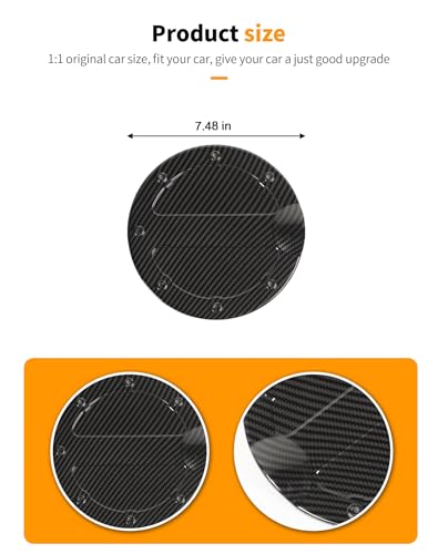 Hoolcar ABS Fuel Gas Filler Tank Door Cap Cover Fit for 2009-2014 Ford F-150 Gas Tank Cap Lid Housing Fuel Filler Door Cover Trim Exterior Accessories, Carbon fiber - color: Carbon fiber, size: For F150 2009-2014