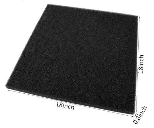 Aquarium Filter Bio Sponge Pad, Foam Sponges Filter Media, Cut fit it Filter Accessories for Fish Tanks and Ponds (18"x18"x0.8" (35PPI) 2 Pack) - size: 18"x18"x0.8" (35PPI) 2 PACK