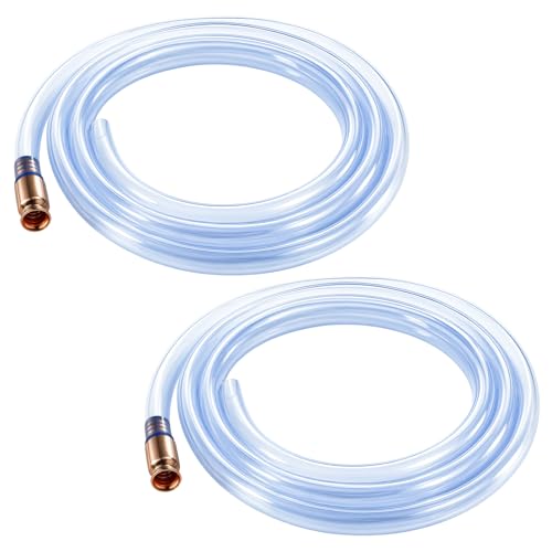Wadoy Gas Siphon Hose Pump, Shaker Siphon for Gasoline/Fuel/Water Transfer, Safety Self Priming Hose 1/2" Valve (2 pcak) - size: 2 Pack 6FT