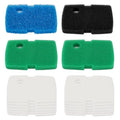 Replacement Canister Filter Pads Replacement for Cascade 700/1000 CCF2UL/CCF3UL Generic Aquarium Floss Media, 4 pcs of sponge bio filter pads (1xCoarse, 2xMedium, 1xFine), 12 pcs of white floss pads