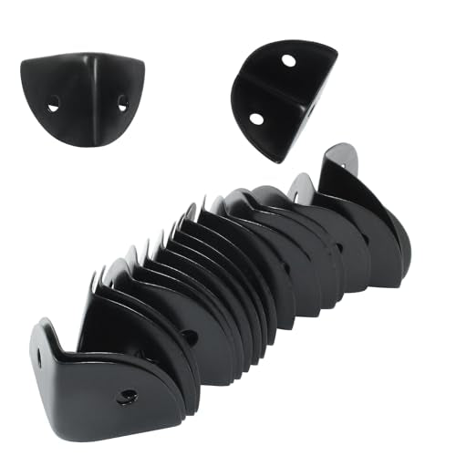 20Pcs Black Metal Corner Protectors, 7/8 Inch, Suitable for DIY Projects, Furniture, Cabinets, Jewellery Boxes
