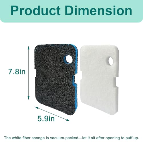 18 Pack Filter Media Compatible with Penn-Plax Cascade 1200 & 1500 CCF4UL/CCF5UL Canister Aquarium Filters, Includes Bio-Sponge Filters, White Floss Pads, Activated Carbons, Ceramic Rings & Mesh Bags - size: 1200 & 1500 Series Media Set