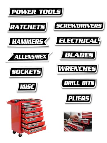 12 Pack Magnetic Box Labels for Drawer Organization, Reusable Magnetic Tags for Steel Cabinets & Carts (Black) - color: Black