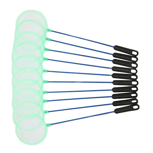 10 Pcs Small Fish Nets, Quick Catch Mesh Nylon Net with Plastic Handle, Lightweight Fishing Nets for Catching Small Fish Shrimp, Aquarium Nets for Brine Shrimp Eggs Goldfish and Aq