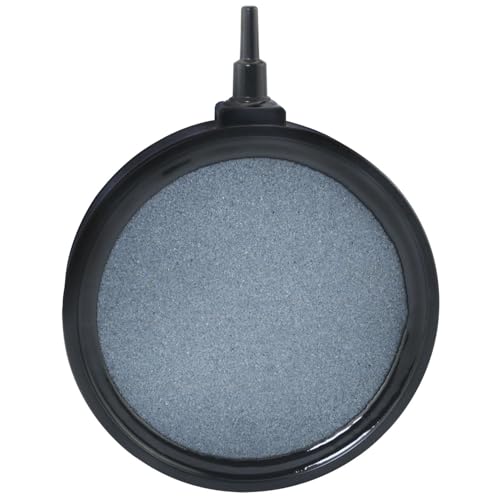 Black Quartz Sand Air Stone Round Bubble Diffuser 10.5mm Fish Tank Aerator Suitable for Hydroponic Systems Pond Aquariums