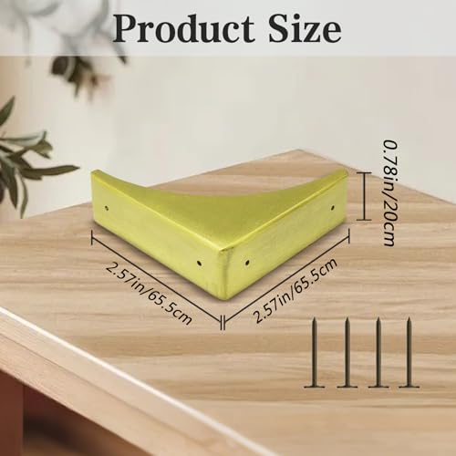 haowei Corner Guard 4 Pcs Zinc alloy Vintage Box Corner Protector Decorative Safety Angle Guard Edge Cover Multifunctional Furniture Hardware Accessories