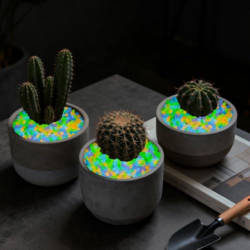 4000PCS Multicolor Glow in The Dark Stones Diamond Shape Luminous Stones Glow in The Dark Pebbles for Plants Garden Backyard Patio Lawn Walkway Driveway,5-8mm - size: 4000, style: Multi