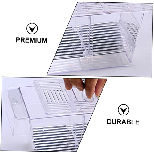 Kisangel Aquarium Fish Breeding Box Floating Fish Observation Tank Fry Incubation Container Suction Cup