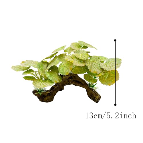 Fish Tank Decorations Aquarium Decor Ornaments Betta Silk Leaf pad Hammock Artificial Driftwood Cave Goldfish Bowl Accessories - color: Type-w