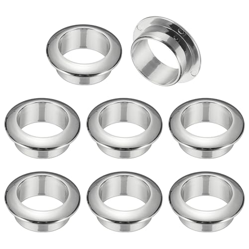 M METERXITY 8-Pack Desk Grommet, 1.3 Inch 33mm Plastic Desktop Cable Hole Cover Plastic Grommet for Home/Office Desktop Wire Organizer [Silver] - color: Silver, size: 1.3"