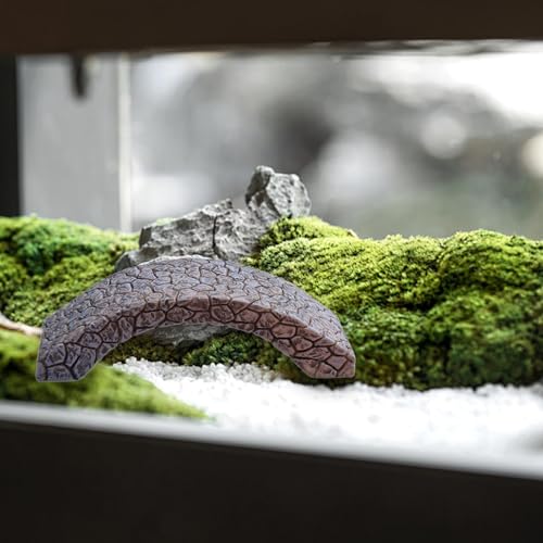 Miniature Arch Bridge Figurine Fish Tank Decor Decorative Fairy Garden Accessories Resin Flowerpot Decor Aquarium Ornament, Without Railings - size: without Railings