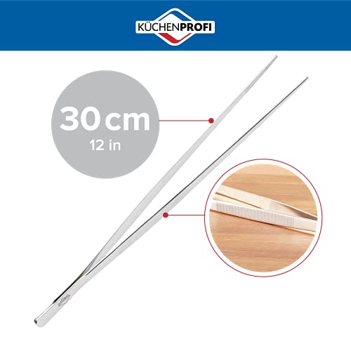 Küchenprofi 12-Inch Tweezer Tongs in 18/10 Stainless Steel, Pack of 2 - size: 12 Inch (Pack of 2)