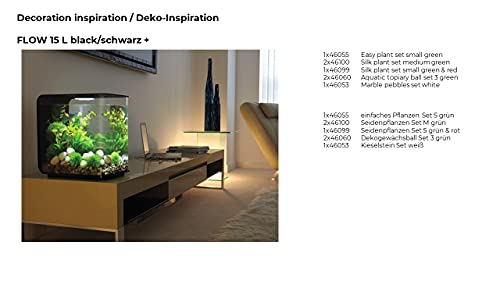 biOrb Medium Green Silk Plant Set, Colorful and Durable Aquarium Decorations - color: Green/Green, size: Medium
