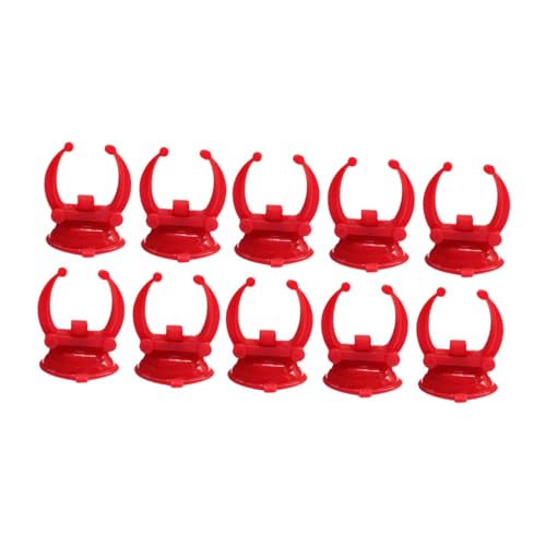 predolo 10 Pieces Sucker Fixing Clip Aquarium Heater Suction Cups Clips Holders Clamps Silicone Detachable Design Suitable for Fish Tank Pet Supply