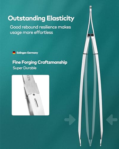 MR.GREEN Tweezers,Professional Precision Eyebrow Tweezers for Women and Men, Tweezers for Facial Hair Women, Stainless Steel Slanted Hair Removal Tweezers, Eyebrow Plucker, Ingrown hair tweezers - color: Sliver