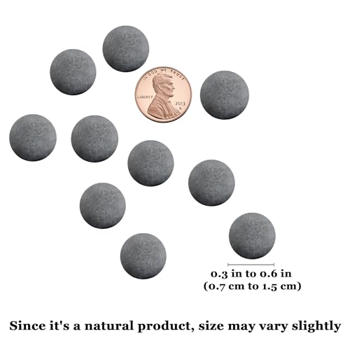 SunGrow Tropical Fish Water Conditioner Balls, Gray Stones for Freshwater Tank and Community Aquarium, Calcium-Enriched for Active Fish, 10 Balls per Pack