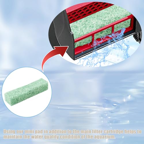 6pcs Filter Pads for Aqueon, Fish Tank Carbon Filter Pads Ammonia & Phosphate Reducer Aquarium Filter Accessories for Aqueon QuietFlow LED PRO Model 10 (Green) - color: Green