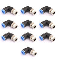 CEKER 6mm Tubing x 1/8" Npt Male Thread Elbow 90 Degree Push to Connect Fittings Air Fittings Pneumatic Quick Connect Fitting Airlines Push In Connectors Tube Fittings 10Packs - size: 6MM X 1/8" MNPT