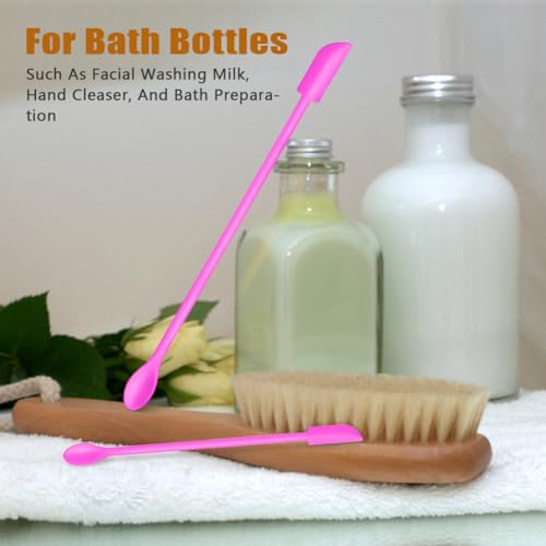 Silicone Spatula Set (6Pcs) - Mini Scraper Tool for Beauty & Food - Reach Every Last Drop, Multi-Size Spatulas for Makeup Jars, Lotion Bottles & Kitchen Containers (Pink) - color: Pink