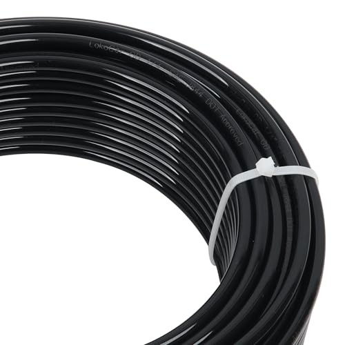 Nylon Air Line 100ft 1/4" OD Pneumatic Nylon Tube DOT Approved SAE J844 Airline For Air Brake Tubing or Fluid Transfer Black