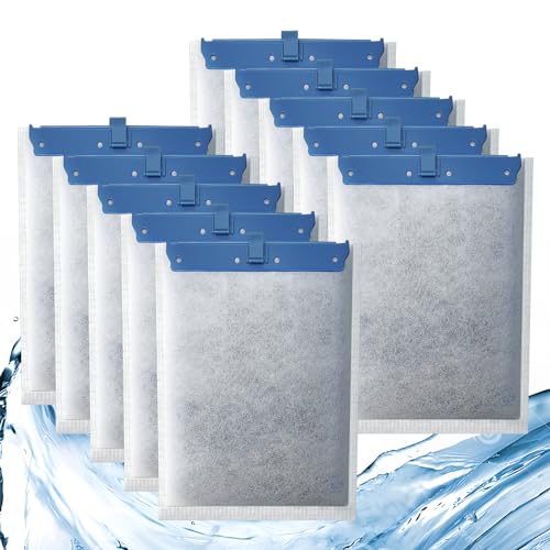 Pryitier 10 Pack Filter Cartridge for Whisper Bio-Bag Filters, Large Aquarium Replacement Filter Cartridges for Whisper Filters 20i,40i/IQ20,30,45,60/PF20,30,40,60 and ReptoFilter - size: 10 Pack Large
