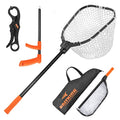 KastKing Brutus Fishing Net, Foldable Extendable Fish Landing Net, Lightweight & Portable Fishing Net with Soft EVA Foam Handle, Holds up to 44lbs/20KG, Fish-Friendly Mesh for a Safe Release - size: 45" Total Length(not extendable), style: Silicone Net Co